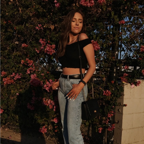 Brandy Melville Black Smocked Top - Picture 7 of 7